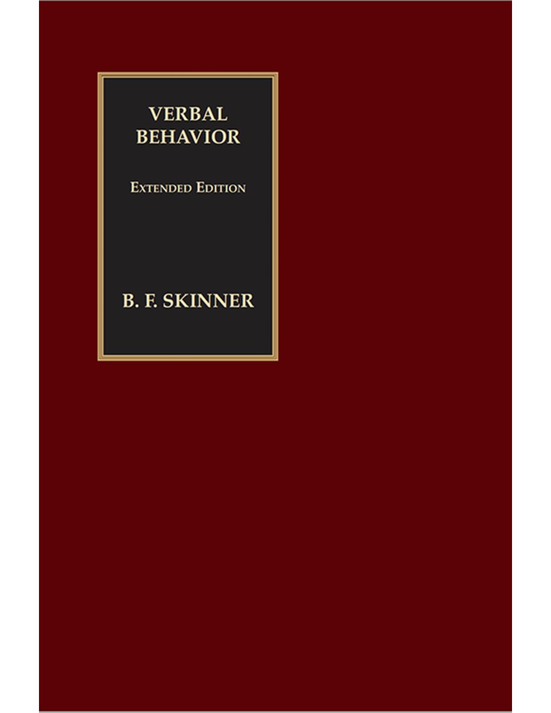 Verbal Behavior Extended Edition (Hard Cover)